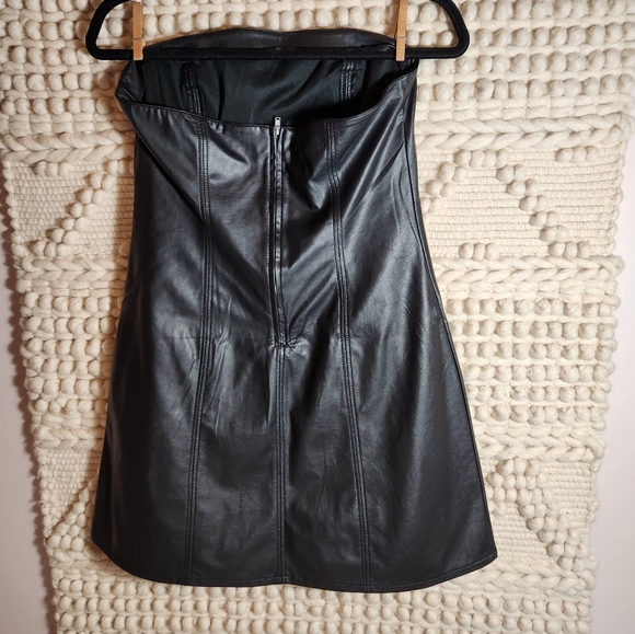 H&M Bandeau Faux Leather Dress - Picture 3 of 5
